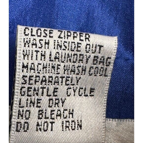 Vintage Blue Windbreaker Zodiac Print Womens Size XL - Picture 9 of 11